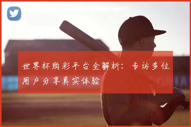 世界杯购彩平台全解析:专访多位用户分享真实体验