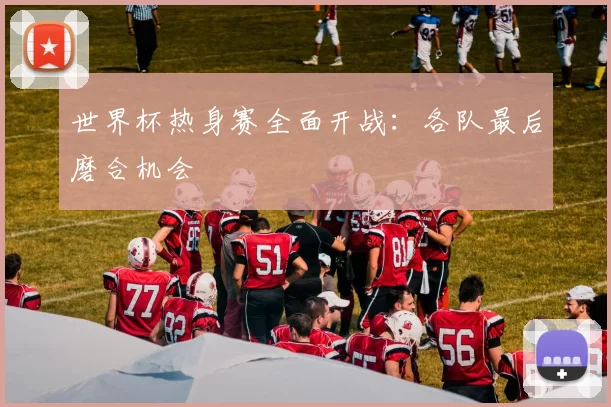 世界杯热身赛全面开战：各队最后磨合机会